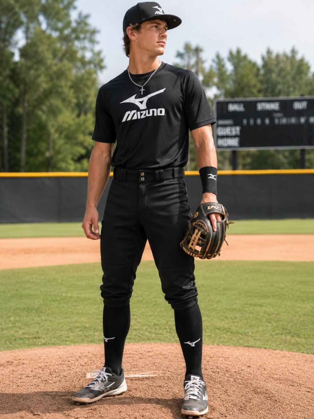Mizuno Adult Baseball Pants | Size Small | Black Hemmed Bottom | New With Tags